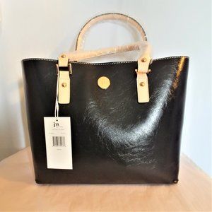 Black Tote Bag - Vegan Leather